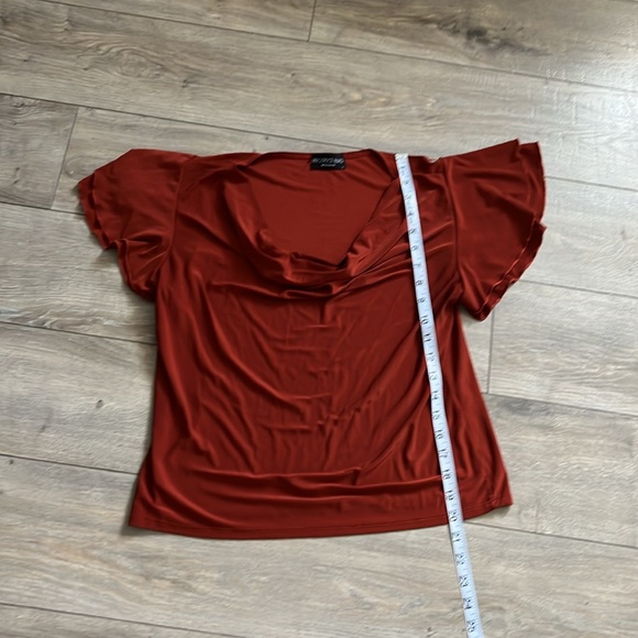 Swoop Neck, Burnt Orange/Brown Top. Fits like medium - Picture 5 of 9